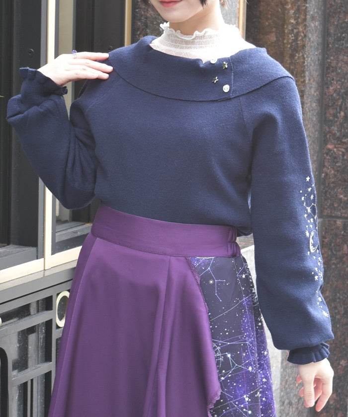 Asterism Embroidery Knit Pullover