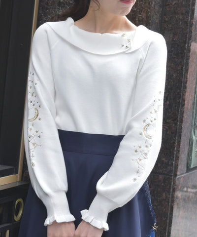 Asterism Embroidery Knit Pullover