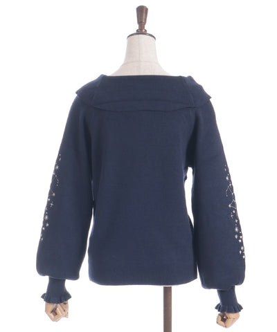 Asterism Embroidery Knit Pullover