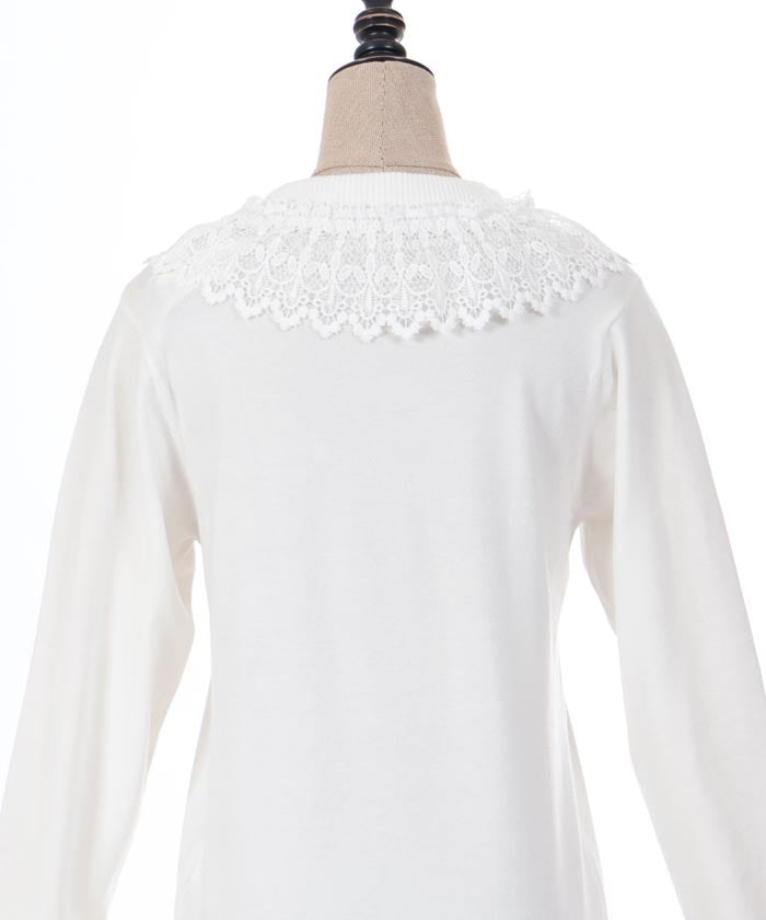 Lacy Frill Knit Pullover