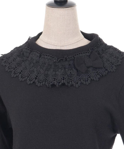 Lacy Frill Knit Pullover