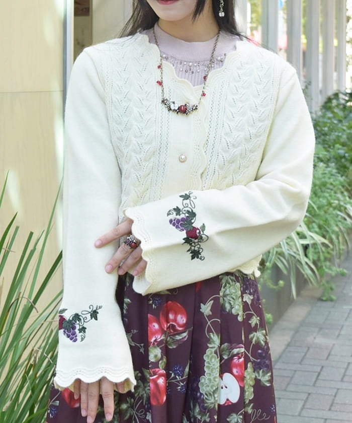 Seasonal Fruits Knit Cardigan