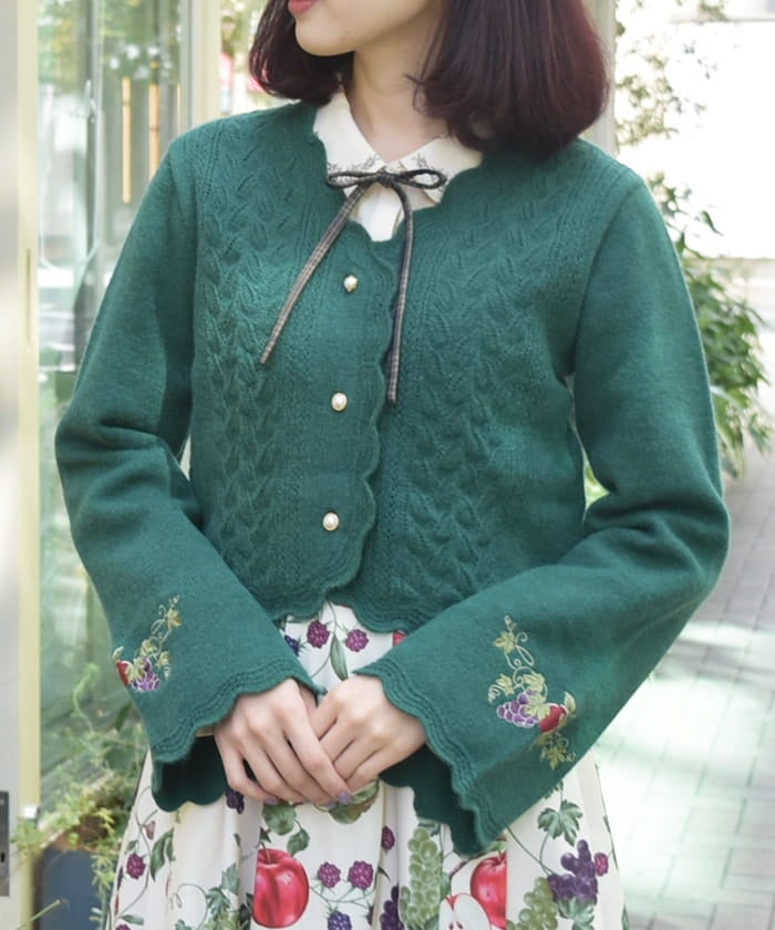 Seasonal Fruits Knit Cardigan