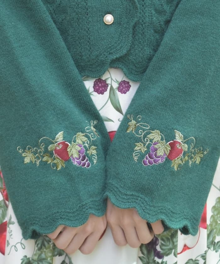 Seasonal Fruits Knit Cardigan