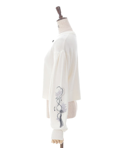 Tassel Embroidery Chinese Style Cardigan