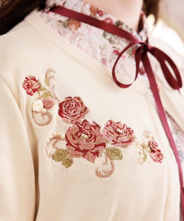 Flower Garden Embroidery Cardigan