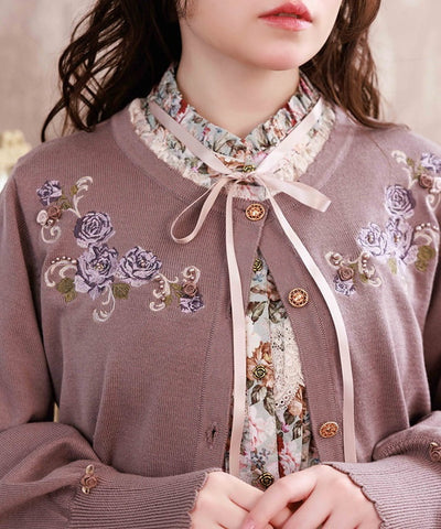 Flower Garden Embroidery Cardigan