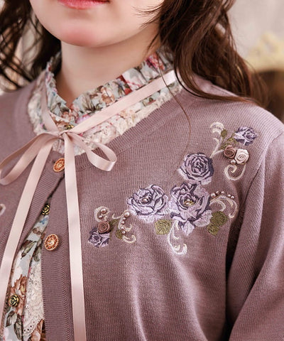 Flower Garden Embroidery Cardigan