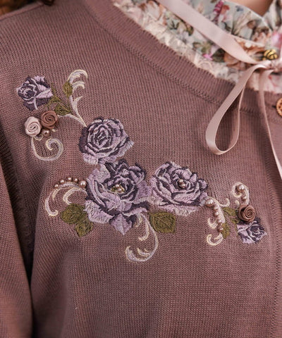 Flower Garden Embroidery Cardigan