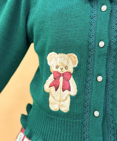 Fluffy Bear Knit Cardigan