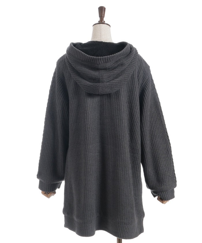 Boa Lining Knit Coatigan