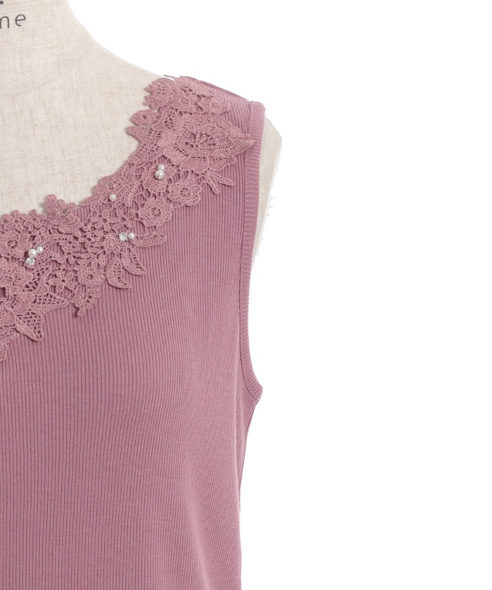 Quick-Dry Lace Tank Top