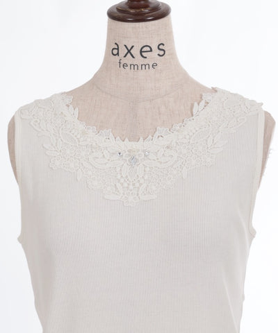 Quick-Dry Flower Lace Tank Top