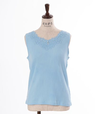 Quick-Dry Flower Lace Tank Top