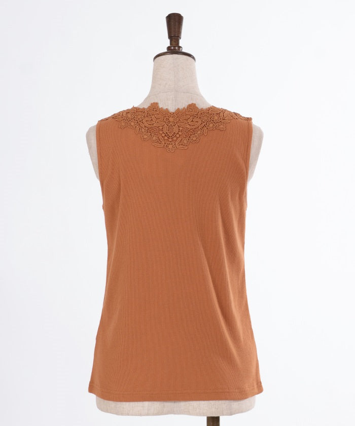 Quick-Dry Flower Lace Tank Top