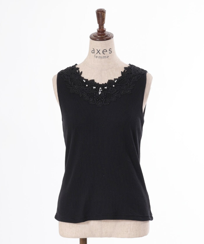 Quick-Dry Flower Lace Tank Top