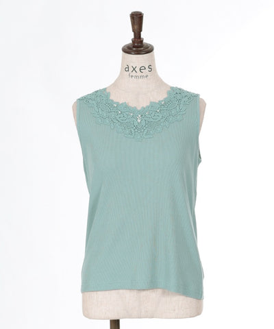 Quick-Dry Flower Lace Tank Top