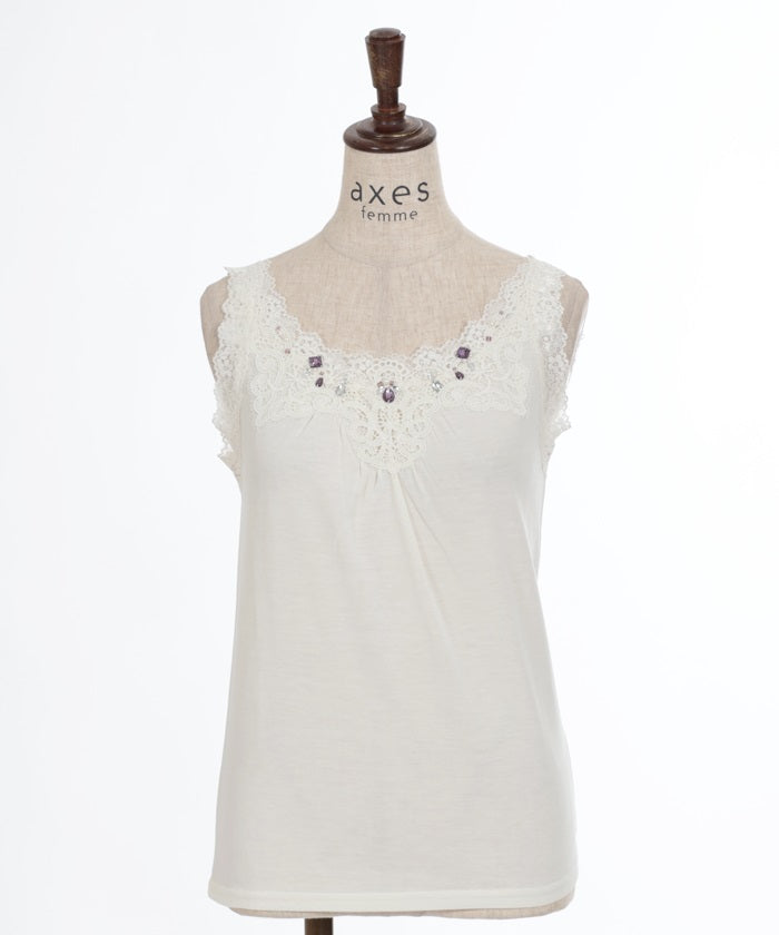 Bijoux & Lace Design Tank Top