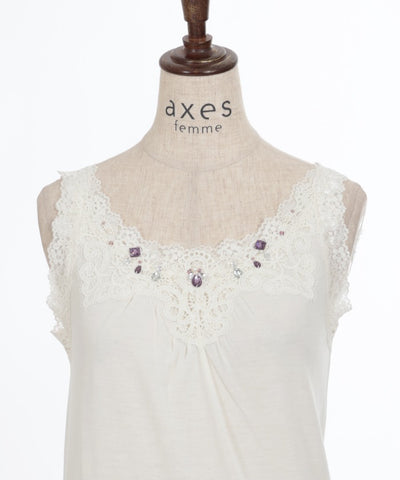 Bijoux & Lace Design Tank Top