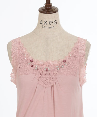 Bijoux & Lace Design Tank Top