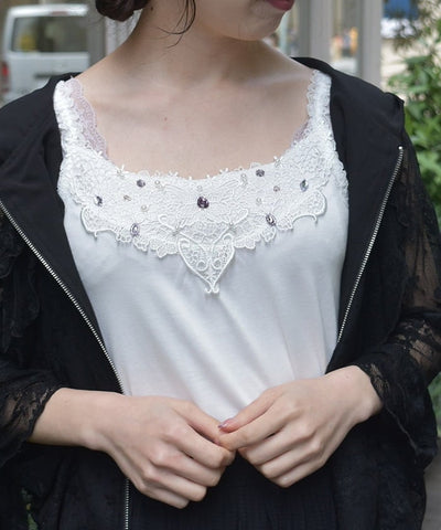 Bijoux & Butterfly Lace Tank Top