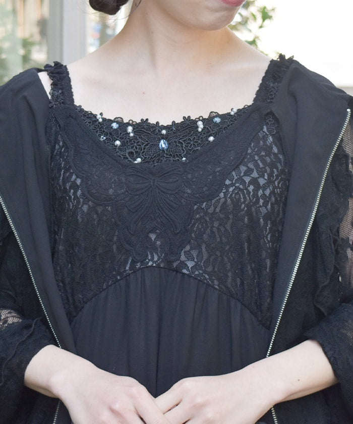 Bijoux & Butterfly Lace Tank Top