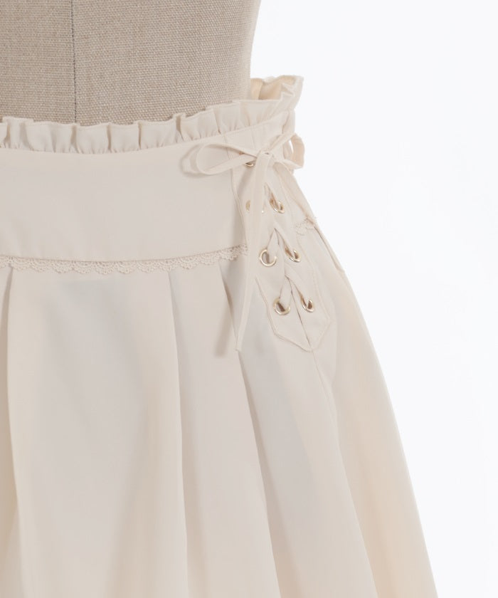 Lace-Up Flare Culotte