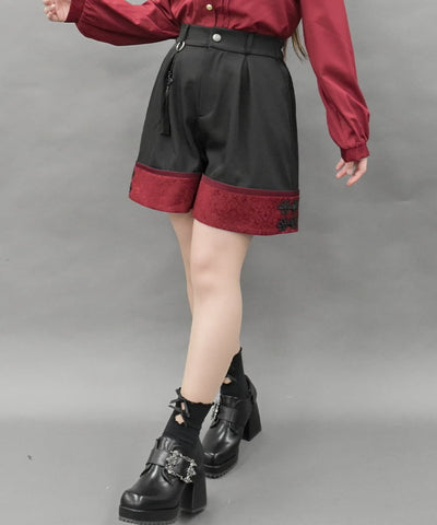 Chinese Button Short Pants