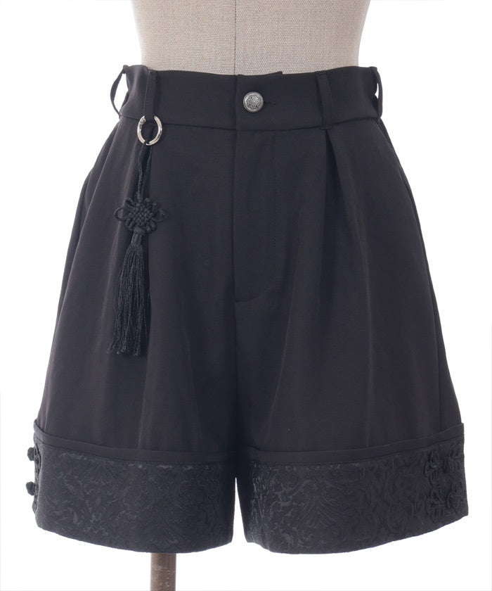 Chinese Button Short Pants