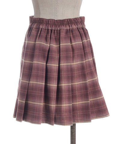 Button Design Check Skort