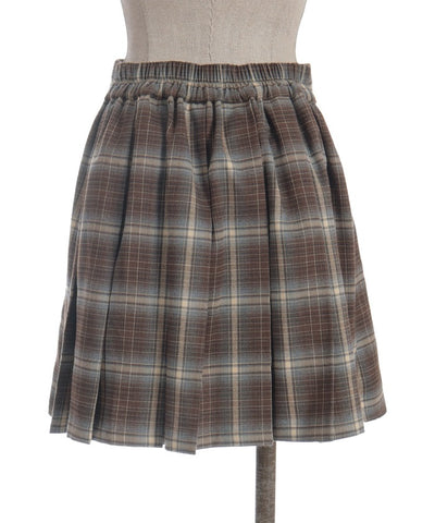 Button Design Check Skort