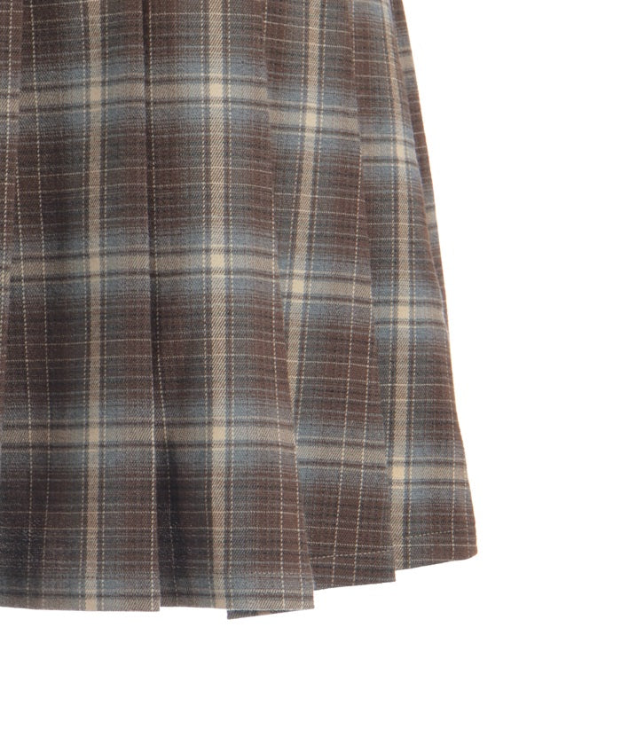 Button Design Check Skort