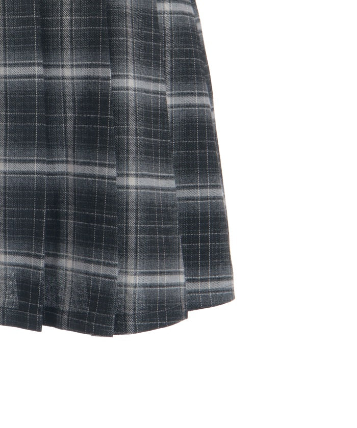 Button Design Check Skort