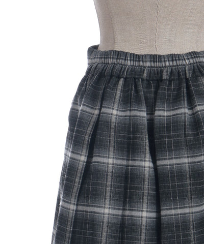 Button Design Check Skort