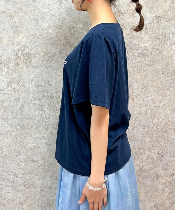 Cream Soda Pattern T-Shirt with Collar