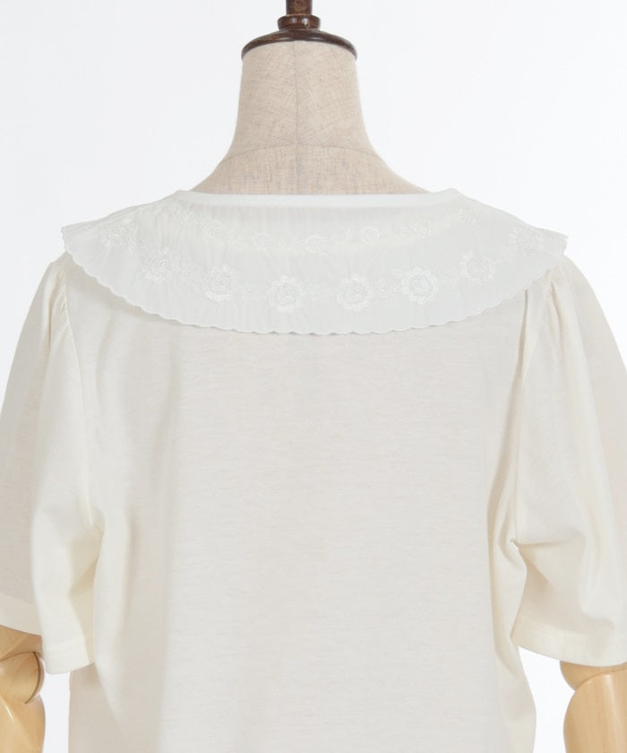 Cream Soda Pattern T-Shirt with Collar