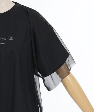 Tulle Layered Logo T-Shirt