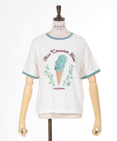 Chocolate Mint Print T-Shirt