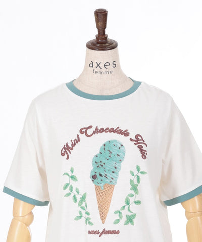 Chocolate Mint Print T-Shirt