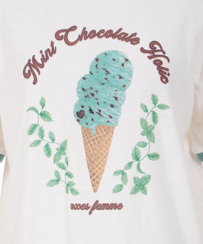 Chocolate Mint Print T-Shirt