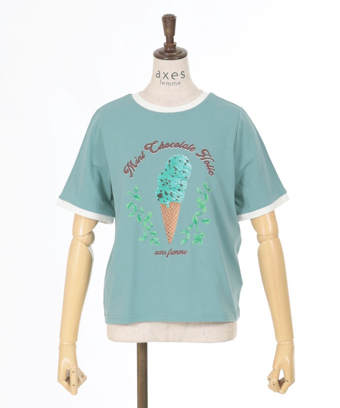 Chocolate Mint Print T-Shirt