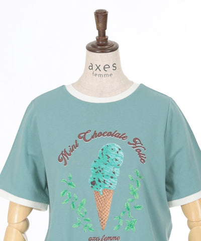 Chocolate Mint Print T-Shirt