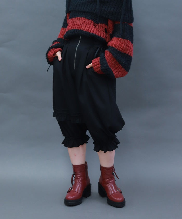 Balloon Asymmetric Frill Pants