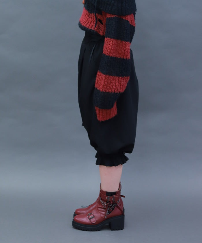 Balloon Asymmetric Frill Pants