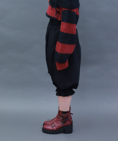 Balloon Asymmetric Frill Pants