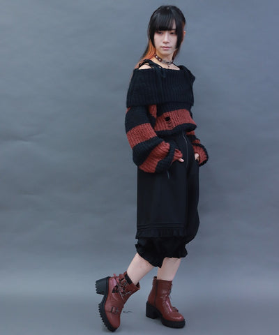 Balloon Asymmetric Frill Pants