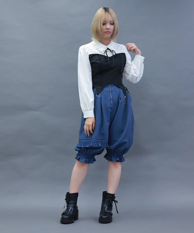 Balloon Asymmetric Frill Pants