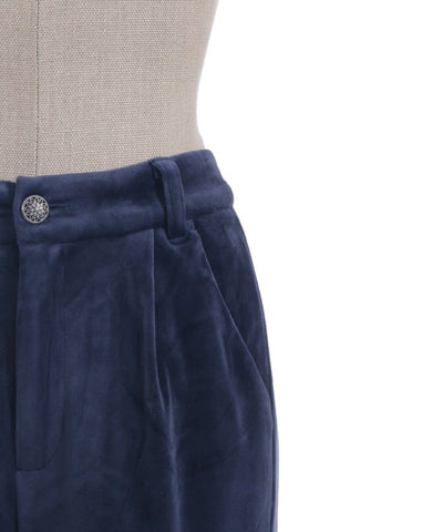 Lace Panel Velour Flare Pants