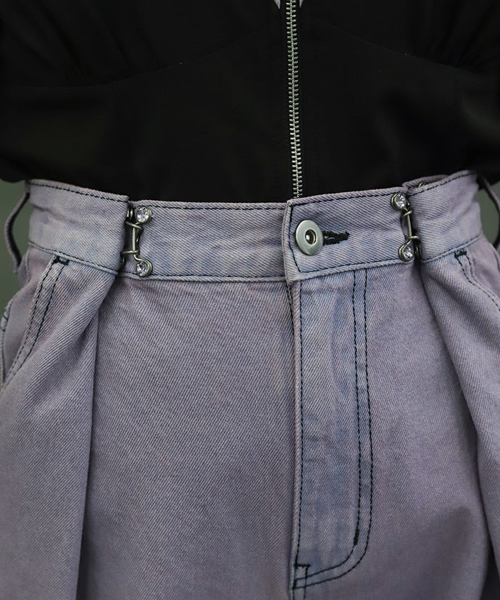 Damage Denim Loose Pants