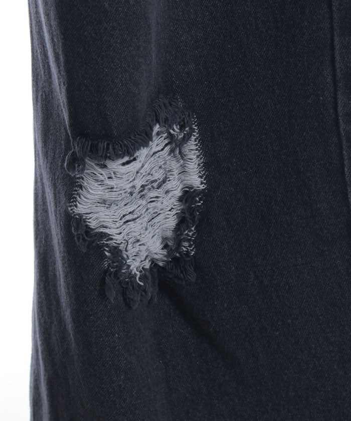 Damage Denim Loose Pants